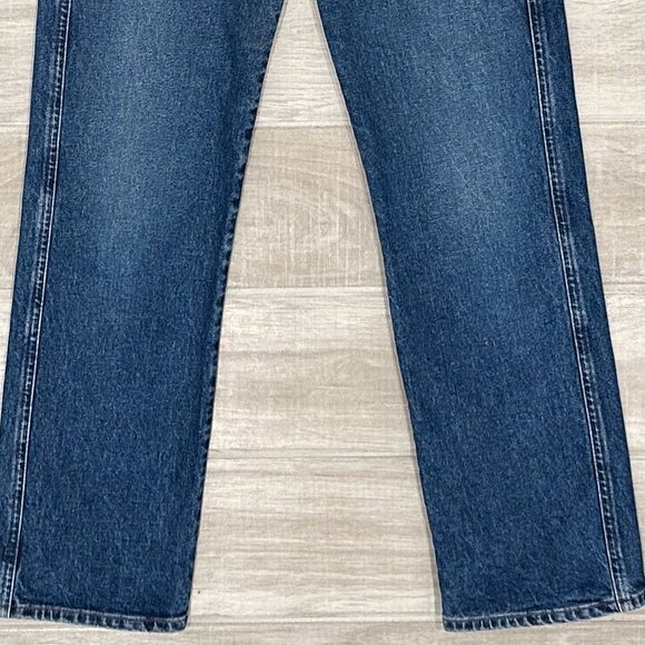 Goldsign Vintage High Rise Cropped Straight Leg Jeans in Hayward Wash Size 24 - Picture 7 of 16